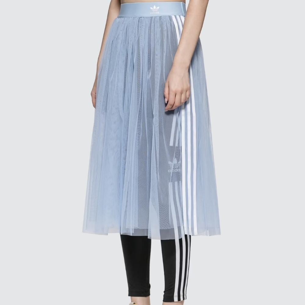 Adidas Women's Light Blue Tulle A-Line Skirt